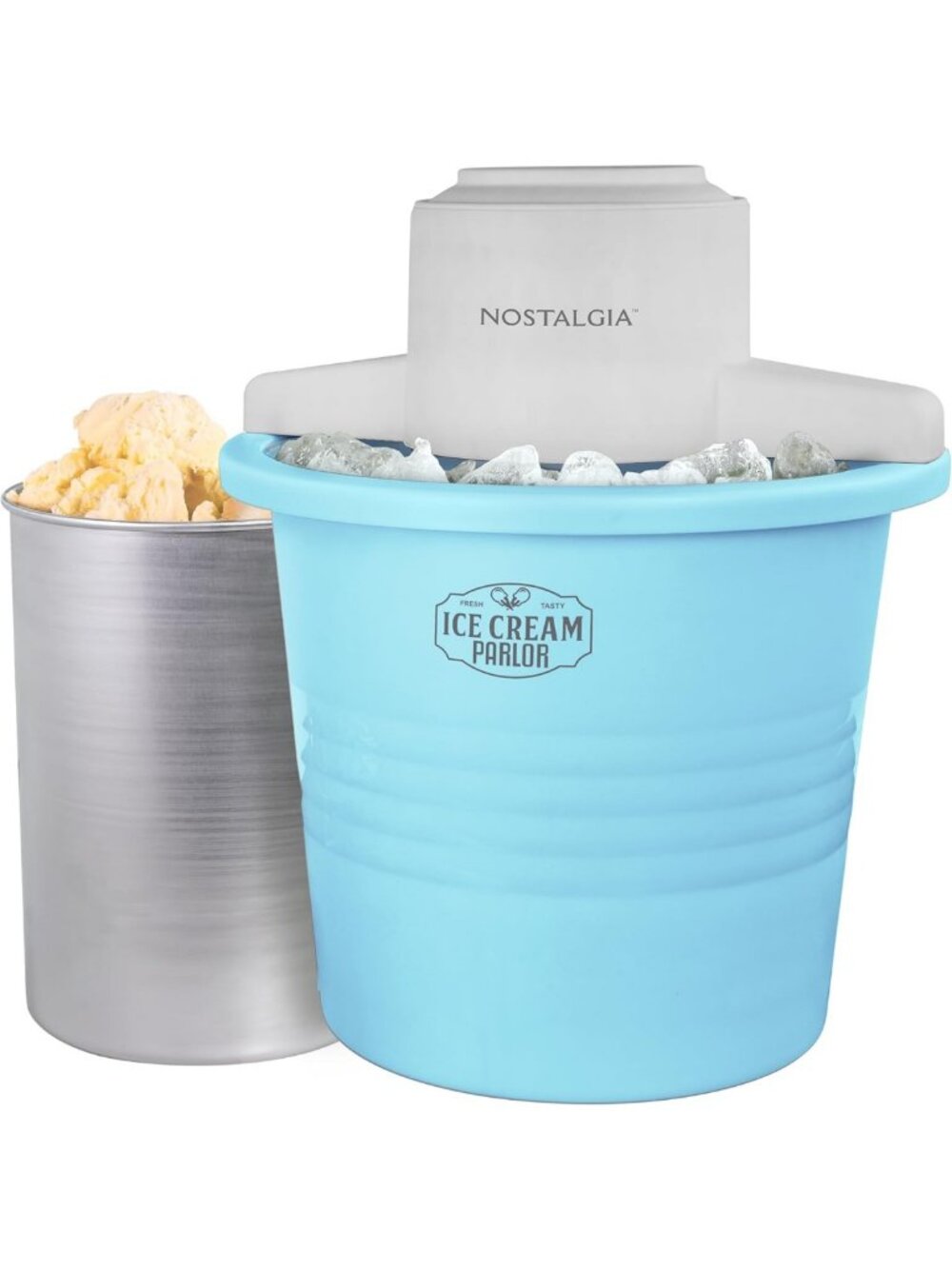 Vintage-Style Ice Cream Maker - Soft Serve & Frozen Yogurt Machine - 4 Quart